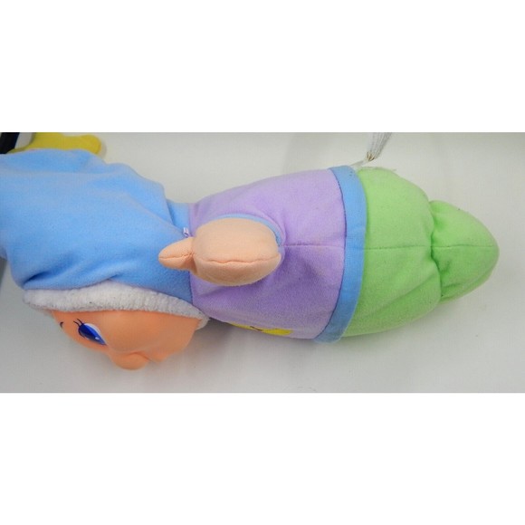 Playskool Glo Worm Plush Lullaby Musical Nightlight Face Blue Green Works 2003 - Picture 11 of 12
